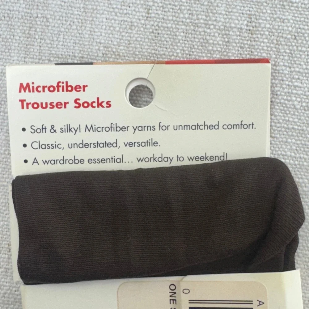 Vintage L’eggs Wear Brown Microfiber Trouser Socks 2 Pair NOS Made in USA
